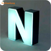 Neon Zentgraf Einzelbuchstaben Profil 4 Nachtwirkung